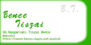 bence tiszai business card